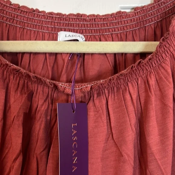 NWT Venus Lascana romper shorts swimsuit cover up off the shoulder light red 8 - Picture 5 of 9